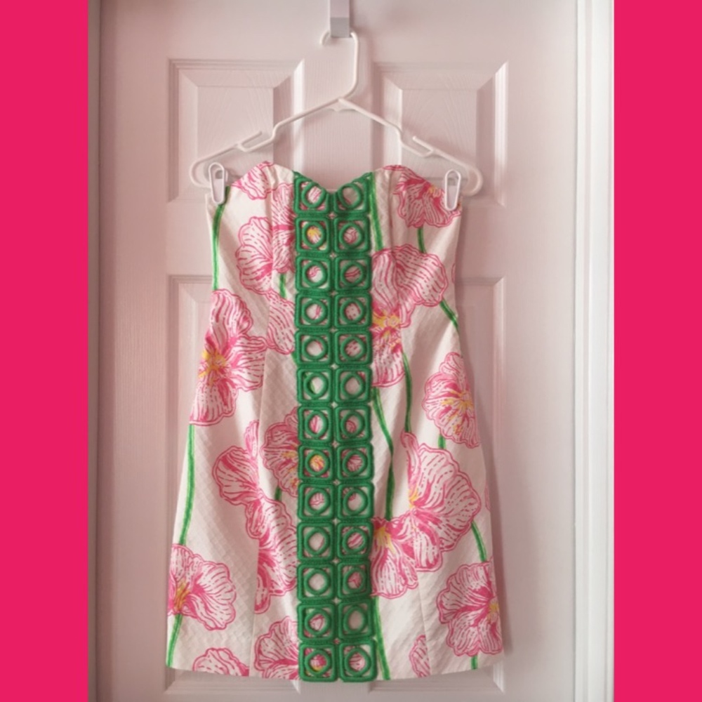Lilly Pulitzer Angela Strapless Dress, Size 4